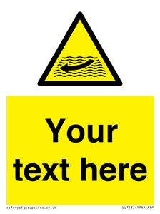 Custom Warning strong river flows